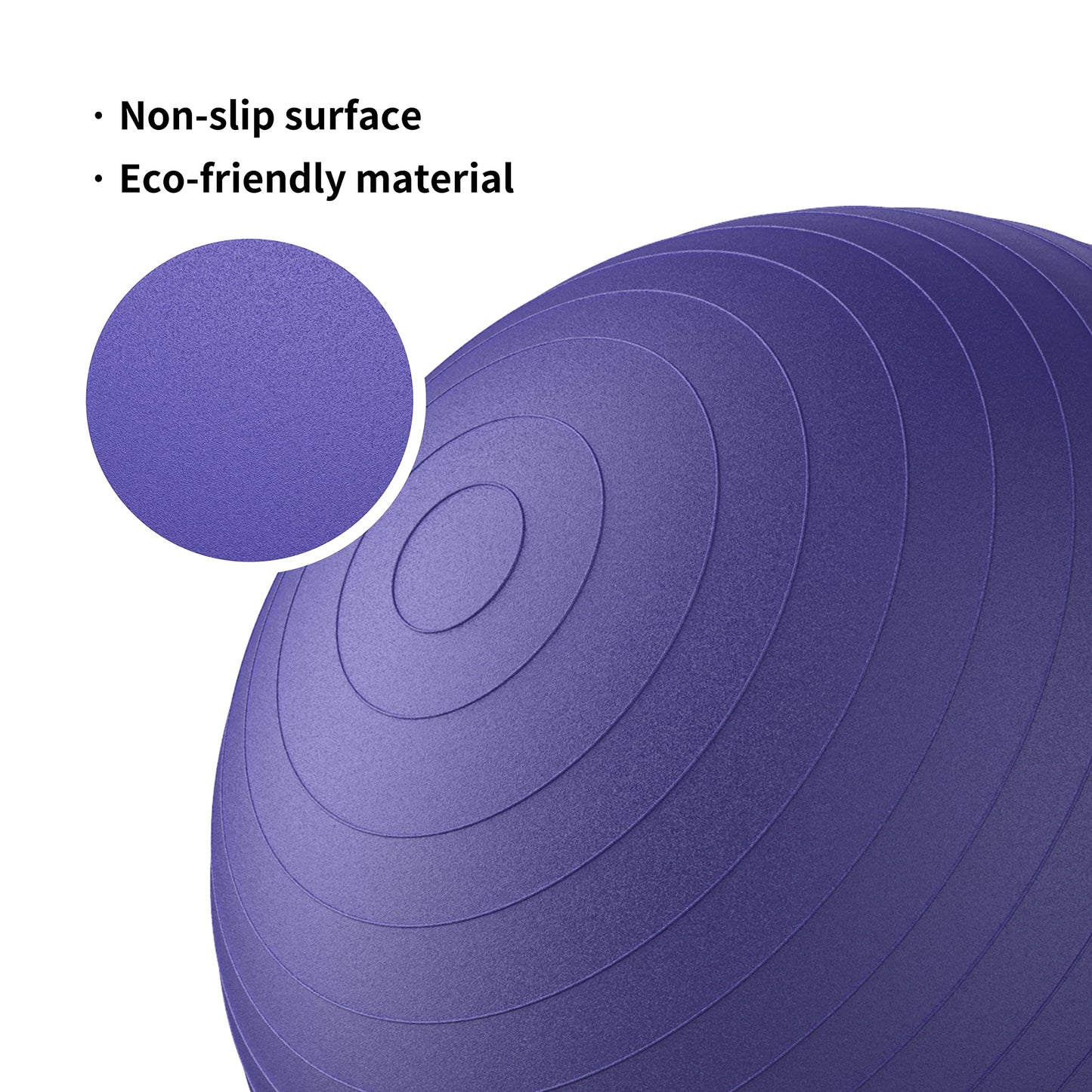 FITMIND_Extra Thick Exercise Ball 75cm Yoga Ball for Workout Pregnancy Stability,Anti-Burst and Slip Resistant Swiss Ball with Pump for Yoga, Pilates, Fitness,Birthing,Physical Therapy (Purple 5265C)