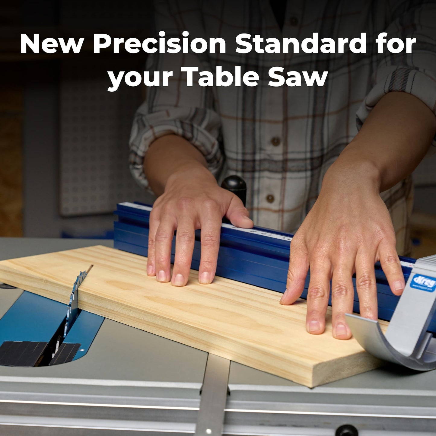 Kreg KMS7102 Table Saw Precision Miter Gauge System - Factory Calibrated - with Miter Gauge Fence & Bar - Miter Gauge for Table Saw