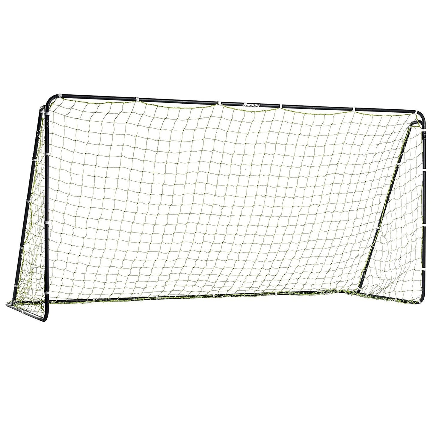 Franklin Sports Competition Soccer Goal - Steel Backyard Soccer Goal with Net - Includes 6 Ground Stakes - 12' x 6' Youth Soccer Goal - Black
