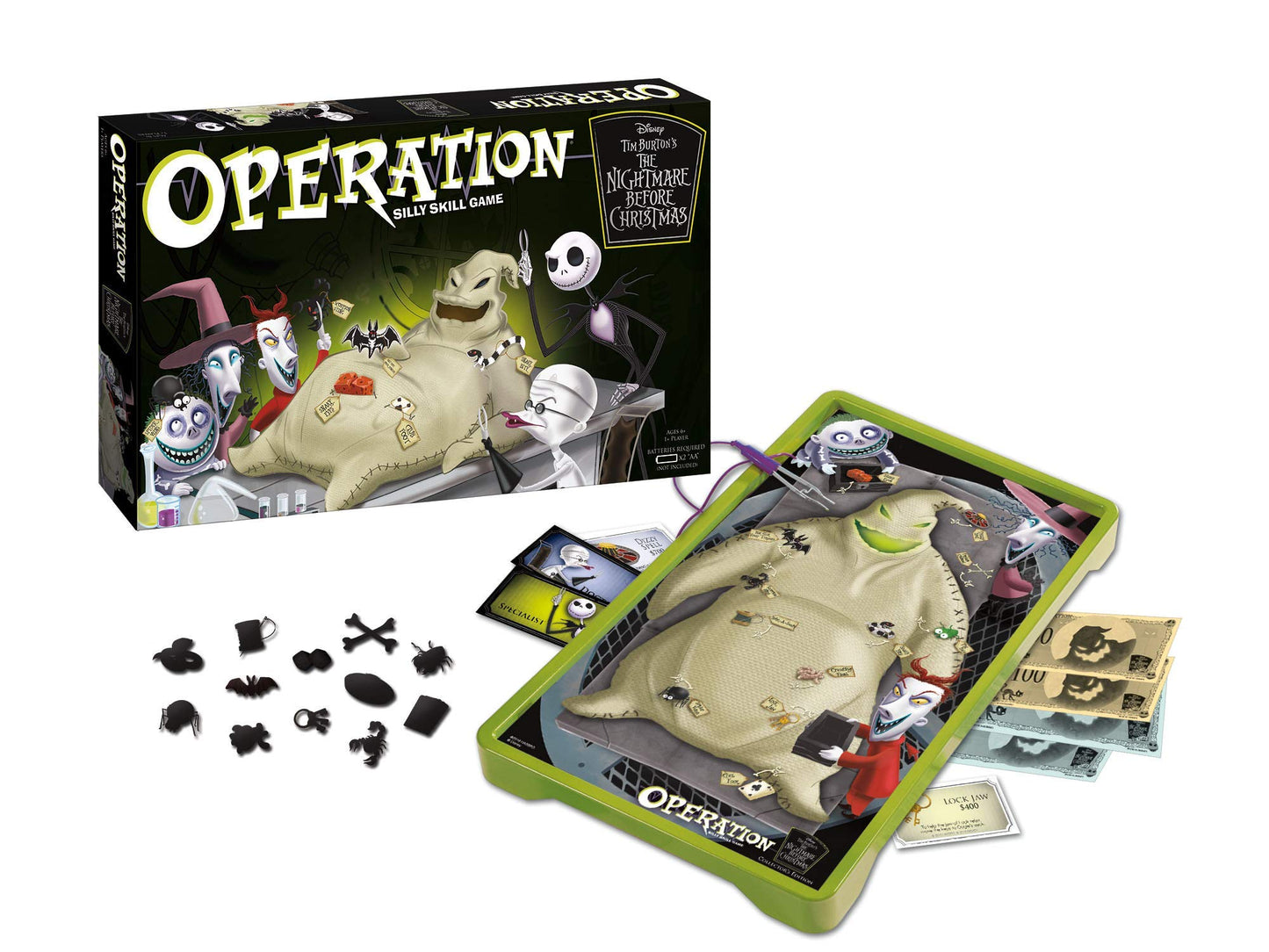 Operation: Disney The Nightmare Before Christmas Board Game | Collectible Operation Game | Featuring Oogie Boogie & Nightmare Before Christmas Artwork, 1+ Players