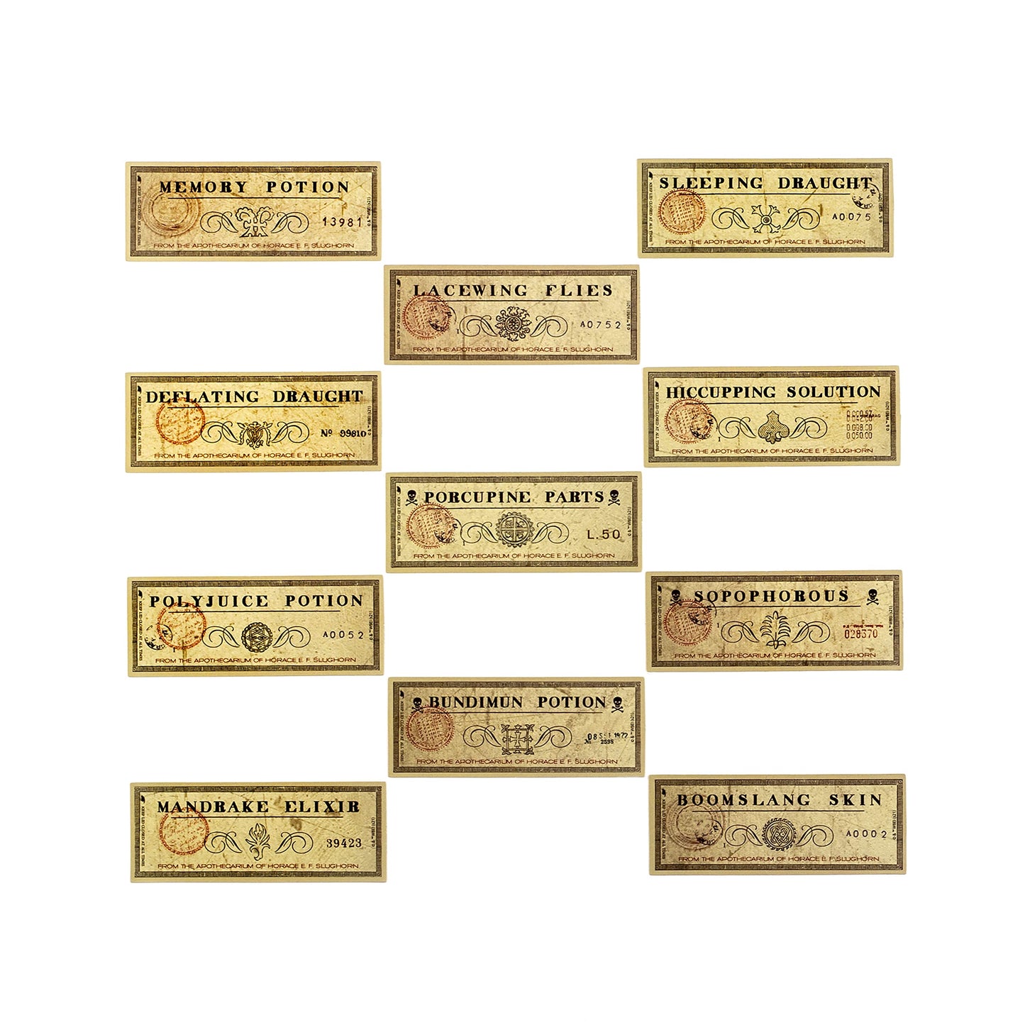 Conquest Journals Harry Potter Potions Labels Vinyl Stickers, Set of 60, Official Labels from The Wizarding World, Waterproof & UV Resistant, Great for All Your Gadgets, Potterfy All The Things