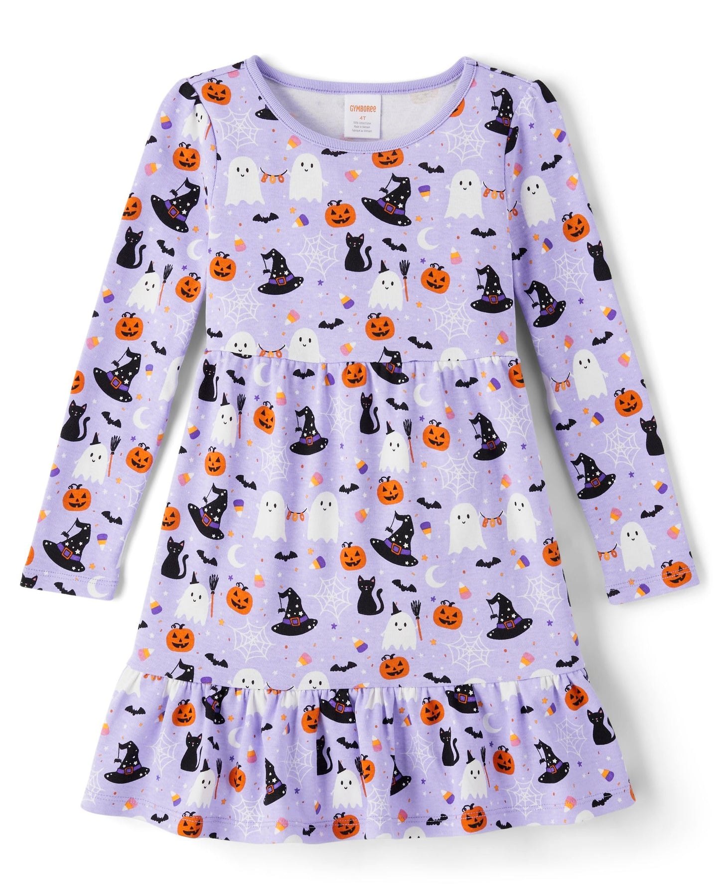 Gymboree,and Toddler Long Sleeve Knit Casual Dresses,Halloween Purple,18-24 Months