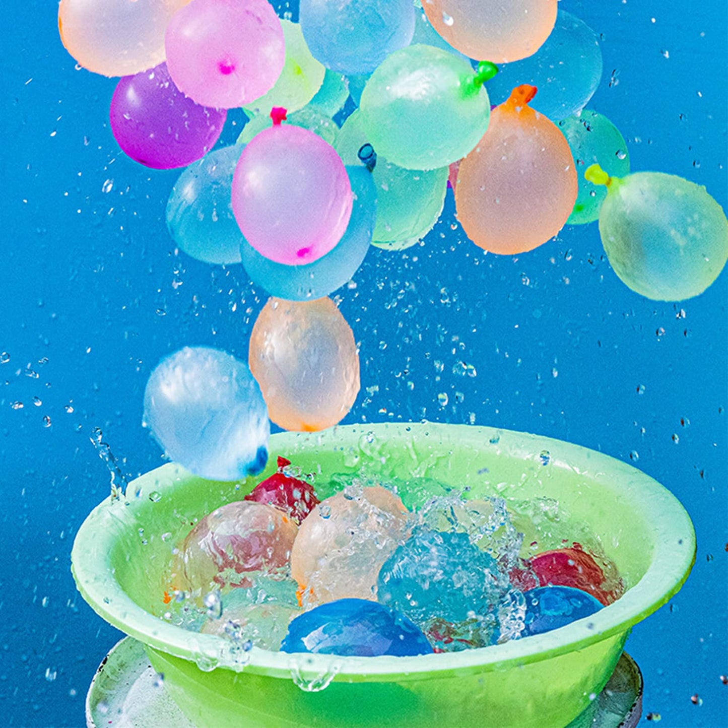 1700 Pack Water Balloons with Refill Hose Nozzle Eco-Friendly Latex Balloons for Kids Adults Outdoor Water Bomb Fight Games