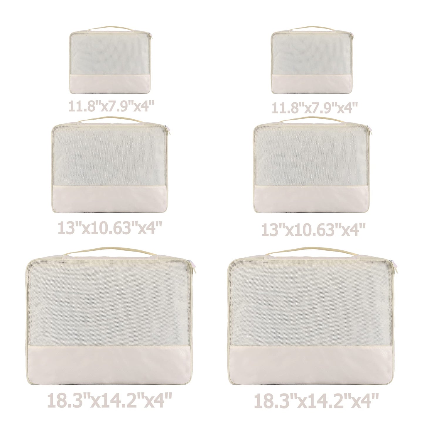 DoubleTrip Packing Cubes for Suitcases Carry on Luggage Organizer 6 Set Travel Accessories Lightweight Storage Bag Space Saver Clothes Pouch Large