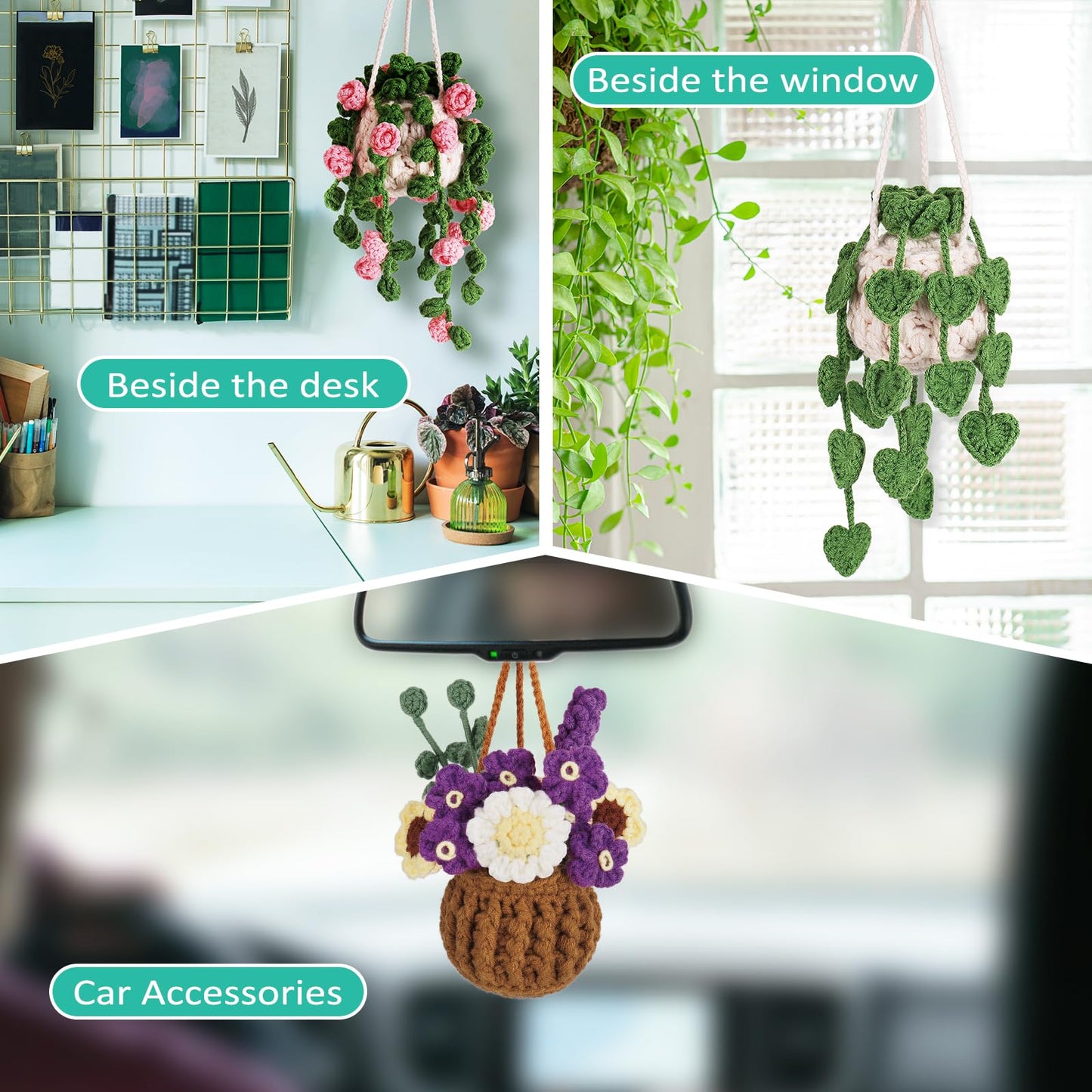 Crochetta Beginner Crochet Kit with Step-by-Step Video Tutorials, Learn to Crochet for Adults & Kids, Knitting Craft Supplies, Hanging Plants Home Decor (40%+ Yarn)