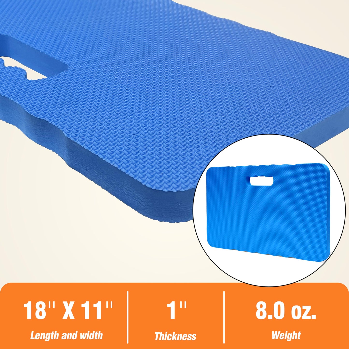 Gardzen 3 Pack Garden Kneeling Pad - for Gardening, Baby Bath, Yoga, Pilates, Exercise, 18"x11"x1", Blue