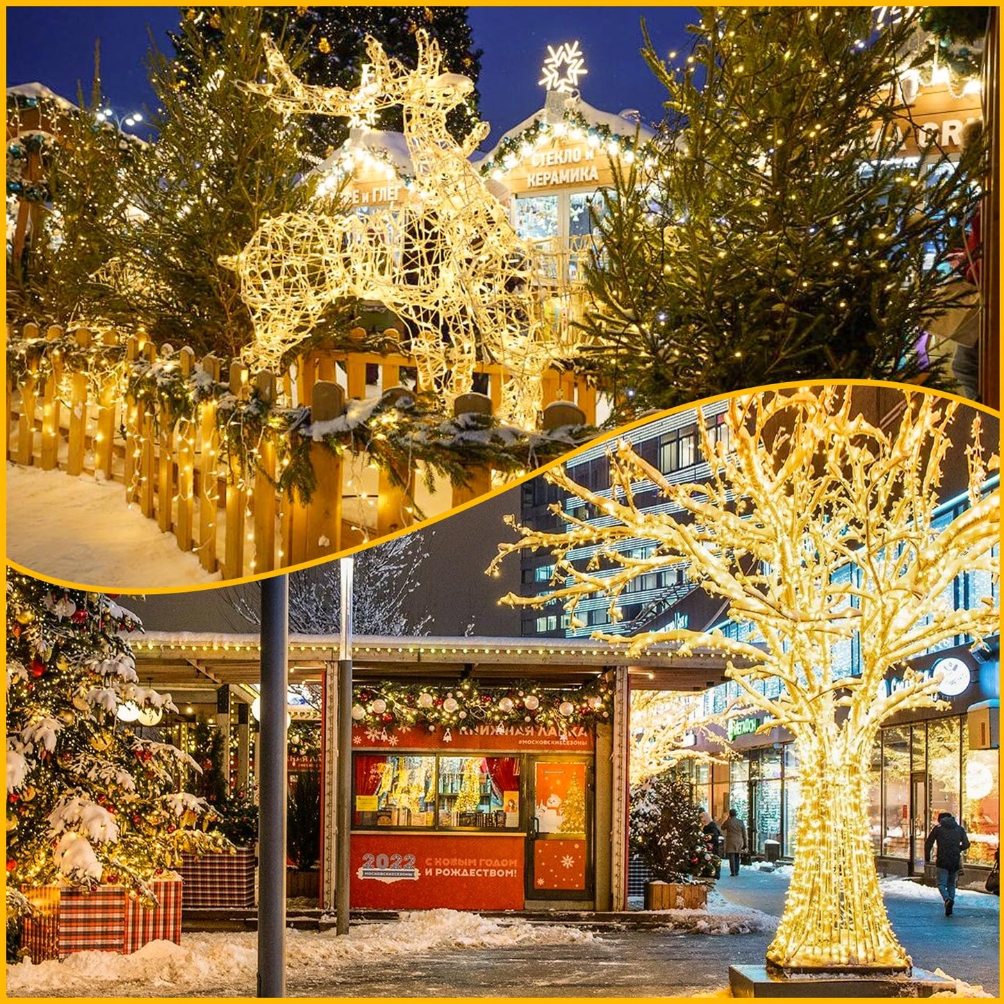 240LED 88Ft Connectable String Lights Indoor Outdoor Clear Wire | Warm White Christmas Lights | Twinkle Fairy Light Plug in with Timer for Bedroom Classroom Wedding Tree Patio Decor