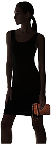 FRYE Women's Melissa Leather Wristlet, Stylist Purse Design with Wallet & Zip Closure, Dark Brown, One Size