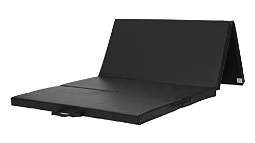 KaRaDaStyle Gymnastics Mat Folding Stretch Mats 71"x39"x2" Exercise Muscle Training Children Play Horizontal Bar Mat Yoga Sports Soundproof Home Use (Black/4-fold)