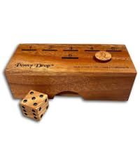 Penny Drop Game – Travel Edition, Compact Dice Game for Family Fun, Made in USA