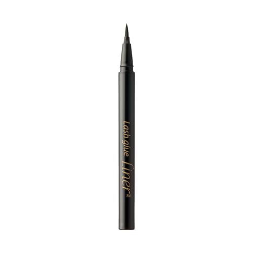 KISS Lash GLUEliner, 2-in-1 Felt-Tip Eyelash Adhesive and Eyeliner, Matte Finish, Foolproof Application, Easy Touch-Up, 0.03 Fl Oz.- Black, Packaging May Vary
