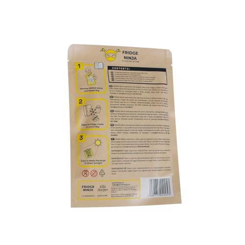 Fridge Ninja Compact Fridge Deodorizer (2 Pack) - More Effective Than Baking Soda - Compact Size Refrigerator Deodorizer Made of Activated Carbon