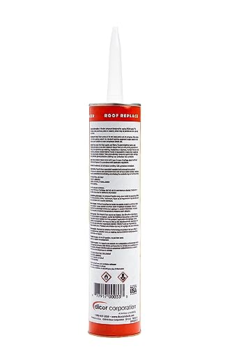 Dicor 501LSW-1 HAPS-Free Self-Leveling Lap Sealant for horizontal surfaces - 10.3 Oz, White, Secure, Ideal for RV Roofing, Maintenance, Repair, Appliance Application