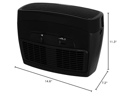 Holmes Desktop HEPA-Type , 3 Speeds plus Optional Ionizer small Air Purifier, HAP242B-U, Black