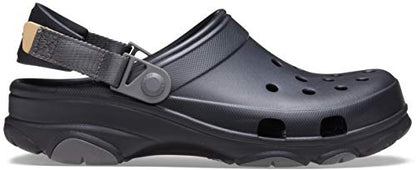Crocs Unisex-Adult All Terrain Clogs with Adjustable Heel Strap, Black, 5 Men/7 Women