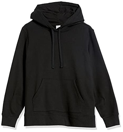 Amazon Essentials Women's Regular-Fit Fleece Pullover Hoodie (Available in Plus Size), Black, Large