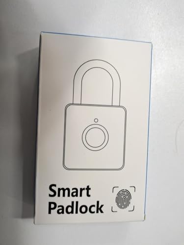 Fingerprint Padlock Phone Watch App Gym Locker Lock: Keyless Padlock eLinkSmart Combination Lock - Black Metal Bluetooth Remote Padlock for Locker Backpack Suitcase Luggage
