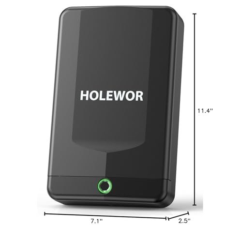 HOLEWOR Gun Safe Small Pistol Safe Biometric Gun Lock Box for Handgun, Fingerprint Quick Access Portable Pistol Case for Car Travel Nightstand Bedside