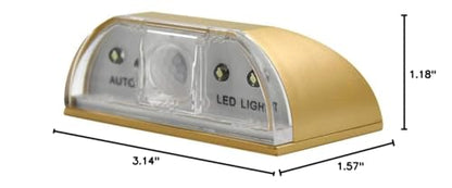 LED Intelligent Keyhole Light Lamp Door Lock Sensor Lamp - Battery Operated Auto Sensor Motion Detector with 4 LED for Key Hole/Door Lock (Gold)