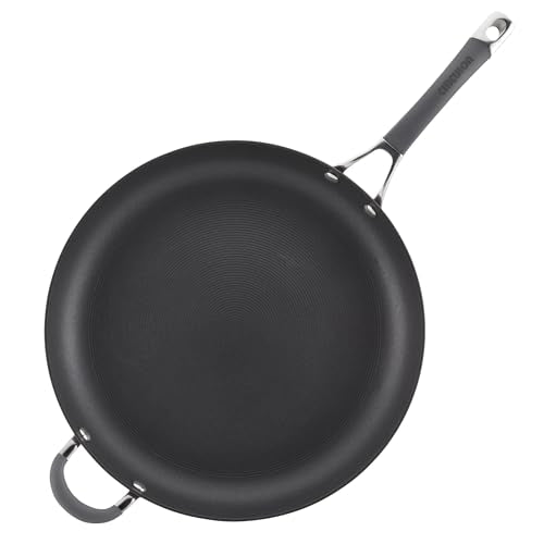 Circulon - 83906 Circulon Radiance Hard Anodized Nonstick Frying Pan / Fry Pan / Hard Anodized Skillet with Helper Handle - 14 Inch, Gray