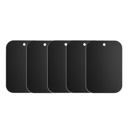 5Pcs Replacement Mount Black Metal Plates for All Magnetic Car Mounts Cell Phone Tablet Holder Stand Self-Adhesive Back Plate Rectangle