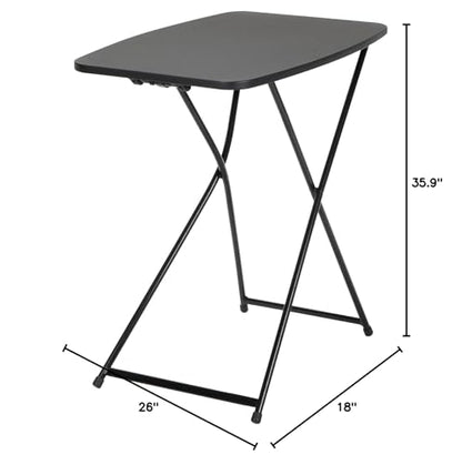 COSCO Multi-Purpose, Adjustable Height Personal Folding Activity Table, 2 Pack, Black