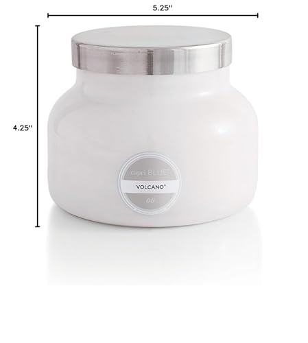 Capri Blue Volcano Scented Candles - Luxury Glass Jar Candles for Home Scented with Tropical Fruit & Sugared Citrus - Soy Wax Blend - Capri Blue Volcano - White Color (19 oz)
