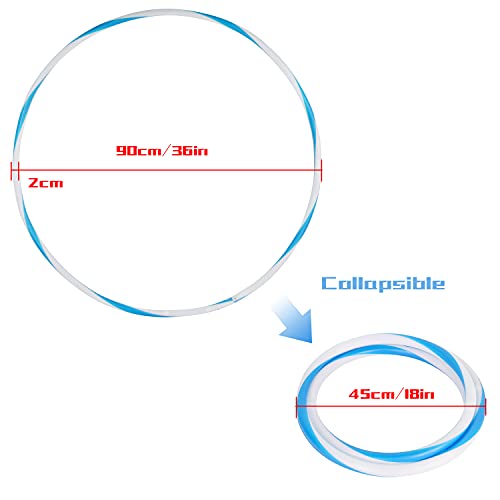 LED Hoop Dance Fitness Exercise Light Up Hoop for Kids & Adults, Auto Color Changing Strobe Glow Light, 36in (2 AA Batteries Needed, Not Included)