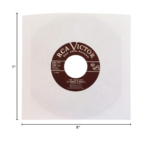 (50) Square Deal Recordings & Supplies 7 Inch Record Paper Inner Sleeves - White Archival Acid Free - #07IW - 50 Sleeves