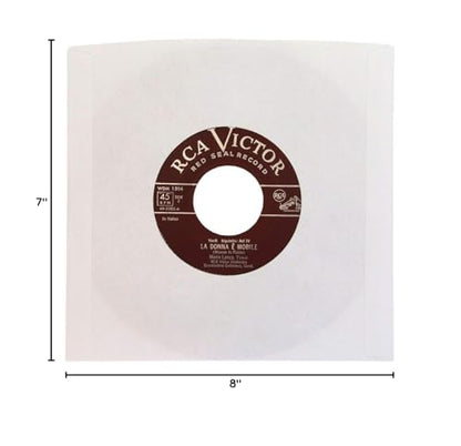 (50) Square Deal Recordings & Supplies 7 Inch Record Paper Inner Sleeves - White Archival Acid Free - #07IW - 50 Sleeves