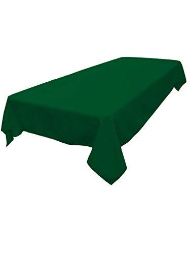 LA Linen Polyester Poplin Rectangular Tablecloth, 60 by 102-Inch, Green Emerald