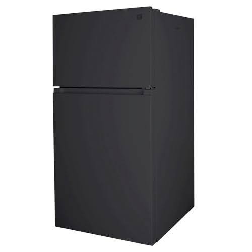 Kenmore 33 in. 20.5 cu. ft. Capacity Refrigerator/Freezer with Full-Width Adjustable Glass Shelving, Humidity Control Crispers, ENERGY STAR Certified, Black
