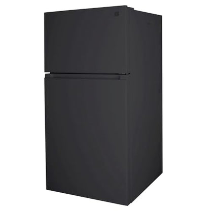 Kenmore 33 in. 20.5 cu. ft. Capacity Refrigerator/Freezer with Full-Width Adjustable Glass Shelving, Humidity Control Crispers, ENERGY STAR Certified, Black