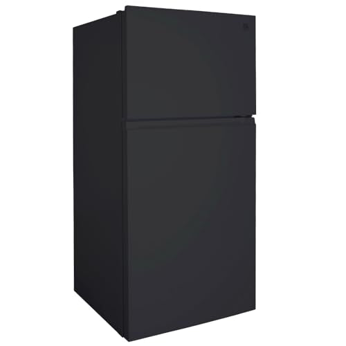 Kenmore 33 in. 20.5 cu. ft. Capacity Refrigerator/Freezer with Full-Width Adjustable Glass Shelving, Humidity Control Crispers, ENERGY STAR Certified, Black