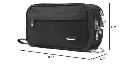 Pencil Case Big Capacity Pen Pouch Large Storage Holder Marker Pen Bag Durable 3 Compartment School Office Desk Organizer Portable Cute Zipper Stationery for Kids Teen Student Boys Girls Adults Klein