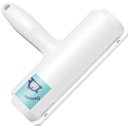 DELOMO Pet Hair Removal Tool: Pet Hair Remover with Fur Bin - Reusable Lint Roller for Pet Hair - Cat and Dog Hair Remover for Couch, Furniture, Carpet, Clothes, Car Seat - Essential for Pet Owners