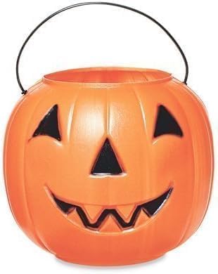 General Foam Plastics Halloween Pumpkin Jack O' Lantern Candy Bucket (Orange) 8" | Trick or Treat bucket