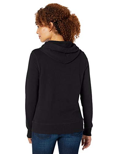Amazon Essentials Women's Regular-Fit Fleece Pullover Hoodie (Available in Plus Size), Black, Large