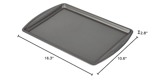 GoodCook Everyday Non-Stick Carbon Steel 9” x 13” Baking Sheet – Carbon Steel Cooking Pans, Bakeware Cookie Sheet for Baking, Oven Pan for Baked Goods & Sheet Pan Dinners