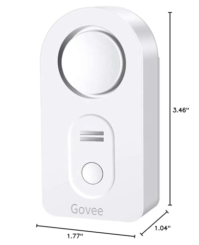 Govee Water Leak Detectors 1 Pack, 100dB Adjustable Audio Alarm Sensor, Sensitive Leak and Drip Alert, for Kitchen Bathroom Basement (Cannot Connect to Wi-Fi Directly)