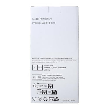 JIMACRO Water Bottle, BOTTLED JOY 1 Litre Water Bottle with Straw and Handle BPA-Free, 32 Oz Daily Water Intake Bottle with Time Markings Tracker to Remind the Drinking Time, Ideal for Hydration