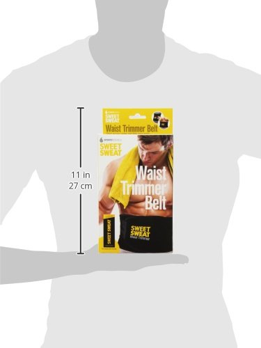 Sweet Sweat Waist Trimmer, by Sports Research - Get More From Your Workout - Sweat Band Increases Stomach Temp to Cut Water Weight - Gym Waist Trainer Belt for Women & Men - Faja para Hacer Ejercicios