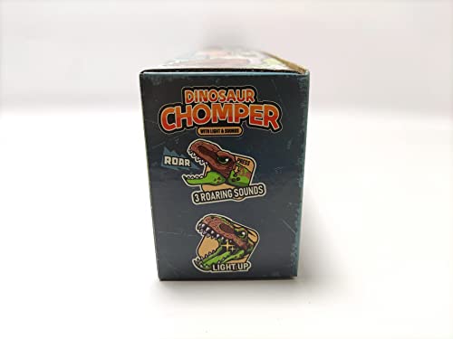 DINOBROS Dinosaur Chomper Toys for Kids with 3 Roar Sounds and Light Jurassic Dinosaurs Grabber Claw T-Rex Reacher Robot Hand Pincher Dino Snapper