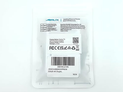 JSAUX 4K DisplayPort to HDMI Adapter 2-Pack, DP PC to HDMI Monitor Converter Video UHD 2K@120Hz,4K@30 DP to HDTV Male to Female Uni-Directional Adapter Compatible with Dell, Lenovo, HP,GPU, AMD -Grey