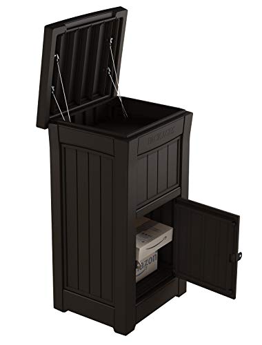 Keter Delivery Box for Porch with Lockable Secure Storage Compartment to Keep Packages Safe, One Size, Brown