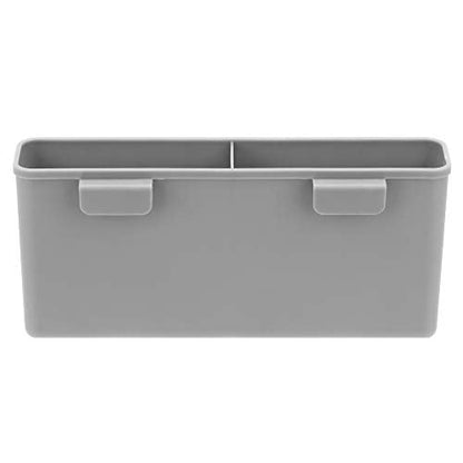 iPEGTOP Cutlery Utensil Silverware Drying Rack Basket Holder with Hooks - Flatware Storage Solution for Kitchen Dish Drainer Dish Drying Rack, Grey