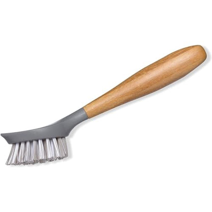 Full Circle Home Cast Iron Scrub Brush for Cookware, Dishes, Pots, Sinks - Sustainably Sourced with Bamboo Handle