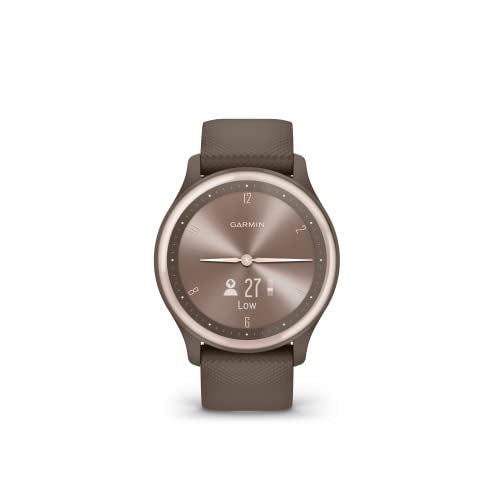 Garmin vivomove Sport, Hybrid Smartwatch, Health and Wellness Features, Touchscreen, Cocoa