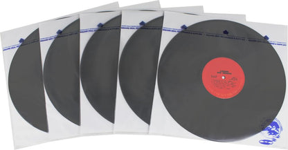 (100) 12" Record Inner Sleeves - 3-Layers of Archival Quality, Anti-Static HDPE with Rice Paper Enclosed Insert for Extra Rigidity #12IM