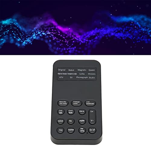 Handheld Ghostface Voice Changer Voice Changer Device, ABS Material Voice Changer with 8 Sound Effects for Phone Calling, Gaming - Black